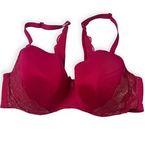 Cacique Red Opulent Racerback Bra